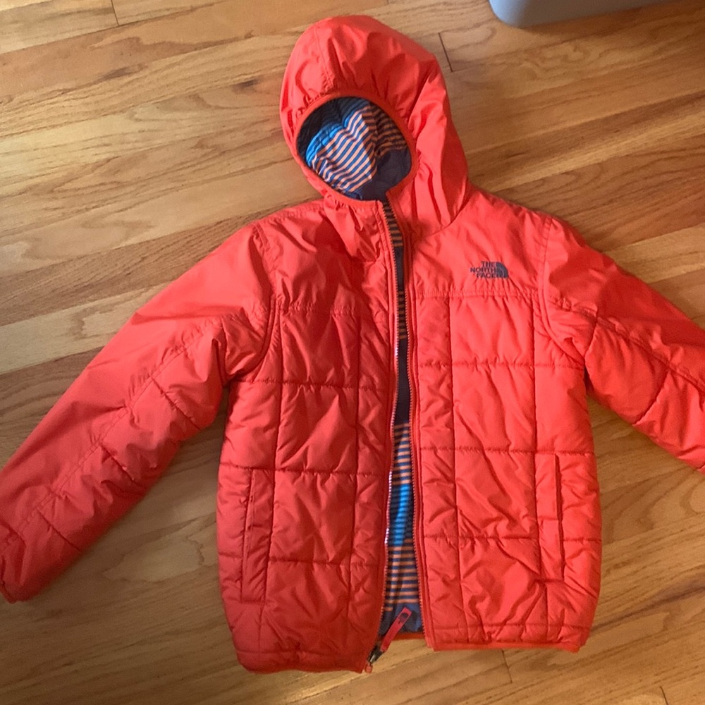 Boys north face jacket coat reversible size medium 10-12 winter